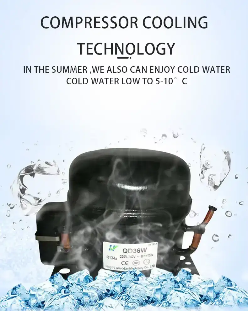Piano Button Desktop Water Dispenser front view